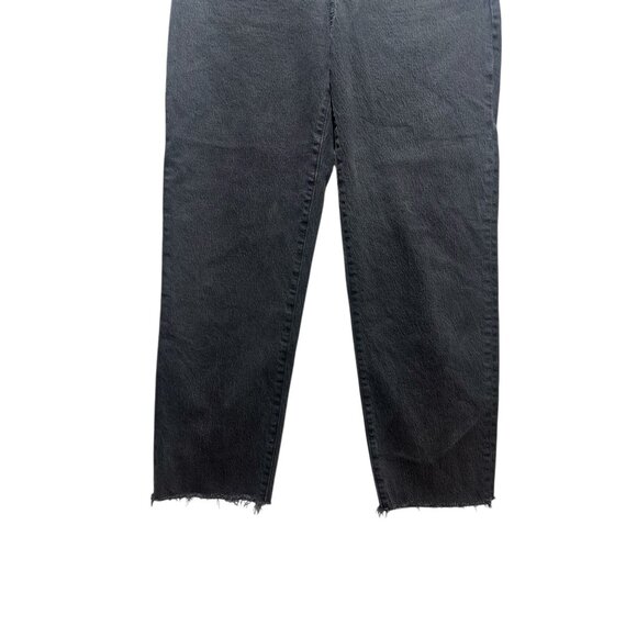 Madewell Perfect Vintage Straight Jeans Womens 28 Black High Rise Classic Casual - Picture 8 of 15